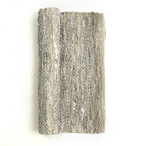 Tapis lirette en cuir - Ecru